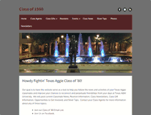 Tablet Screenshot of classof1980.aggienetwork.com