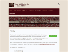 Tablet Screenshot of classof1969.aggienetwork.com